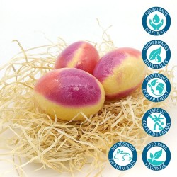 Huevo de baño aroma fressia vegano hidratante natural