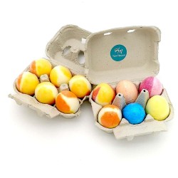 Pack Regalo huevos de baño: Huevera 6 uds / Caja 12 uds