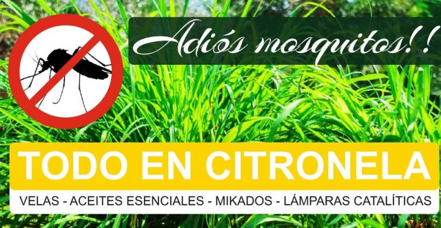 Velas, mikados, aceites y lámparas aroma citronela