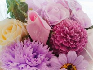 Flores de jabón aromático.