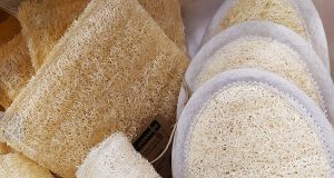 Esponja vegetal de luffa.