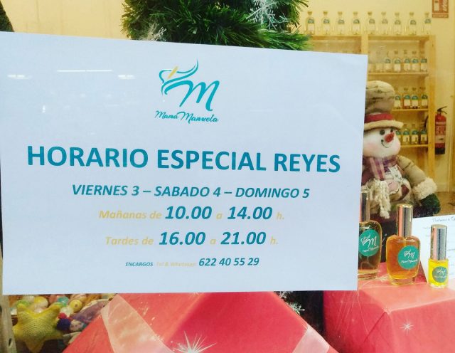 Horario de apertura en Reyes.