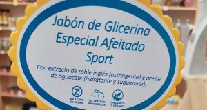 Jabón vegetal para afeitado.