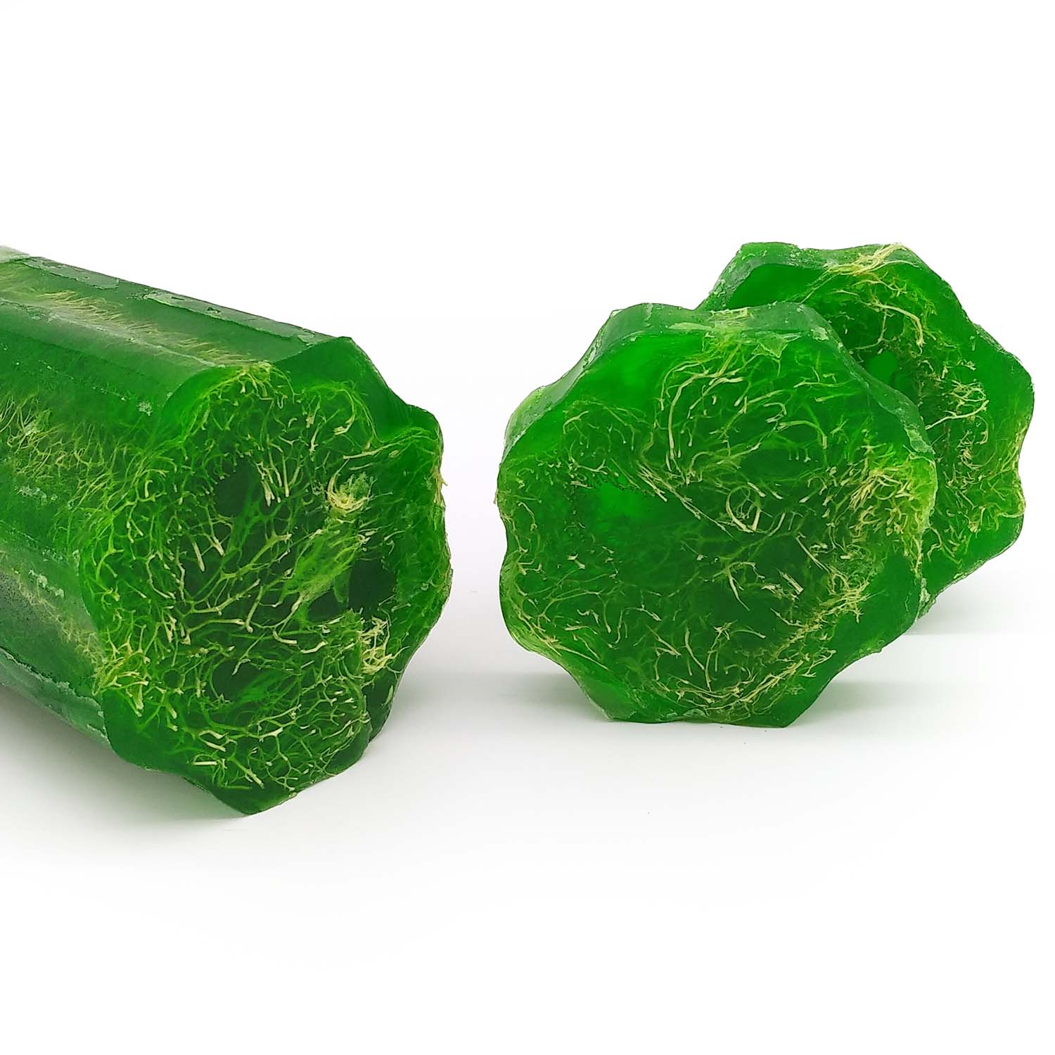 Jabón de glicerina con núcleo de luffa